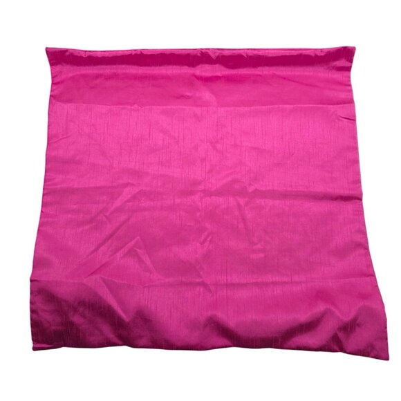 Decorative Pink Silk Pillowcase With Hidden Zipper Closure 25x25 - Picture 1 of 4